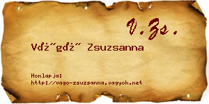 Vágó Zsuzsanna névjegykártya